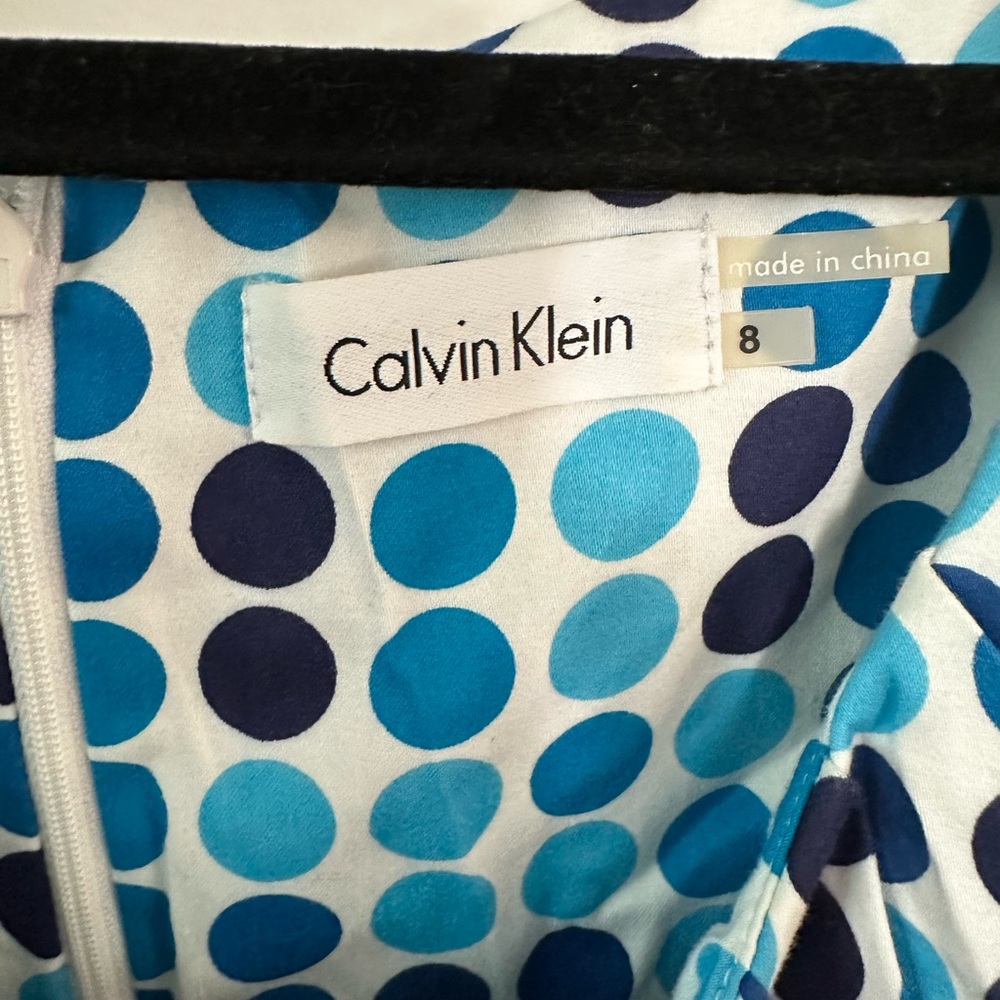 Calvin Klein Blue Polka Dot Dress
